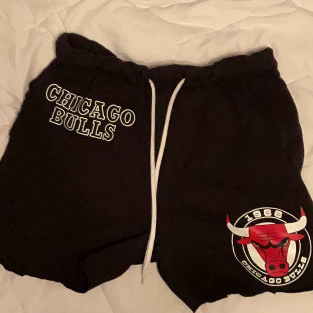 red and black basketball shorts. very comfortable.